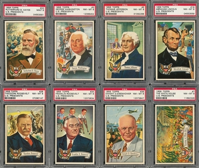 1956 Topps "U.S. Presidents" Complete Set (36) - #11 on the PSA Set Registry!